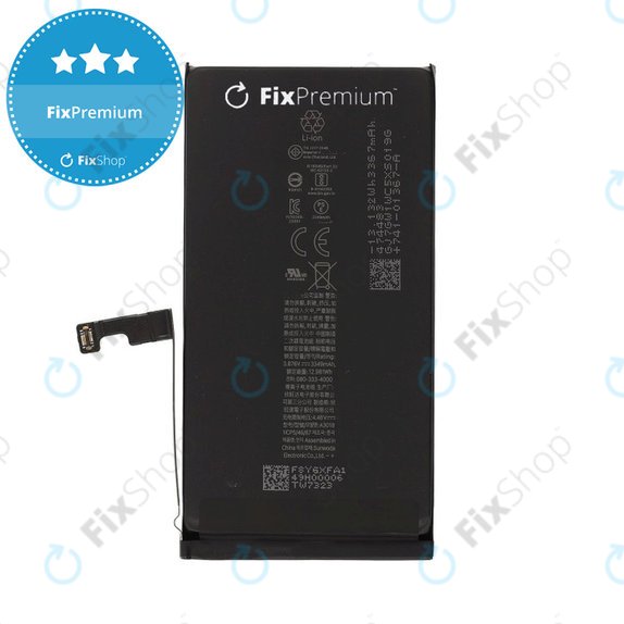 Akkumulátor iPhone 15, 3349mAh, A3018, FixPremium