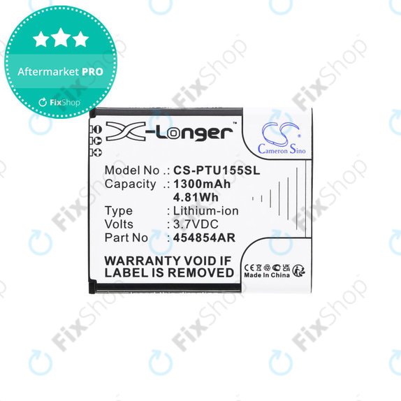 Akkumulátor Panasonic Kx-Tu150, Kx-Tu150exr, 1300mAh, Li-Ion, 3.7V, 454854AR, HQ