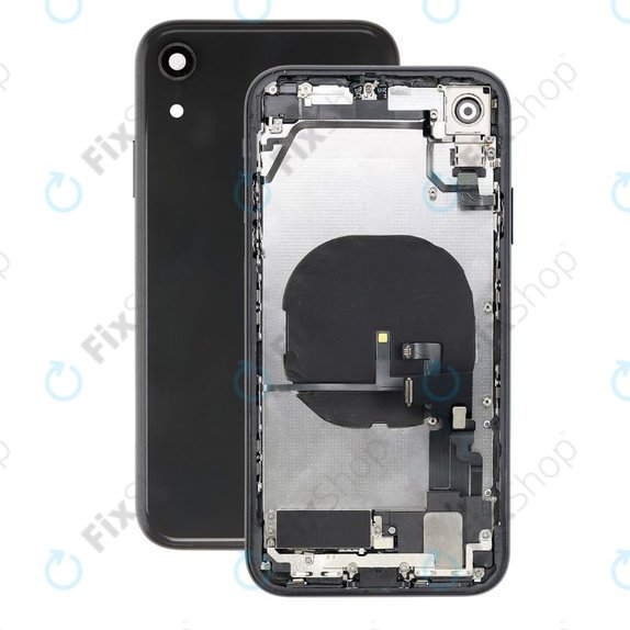 Apple iPhone XR - Hátsó Ház Apró Alkatrészekkel (Black)