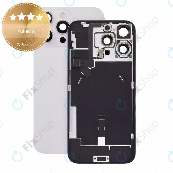 Hátsó ház üveg iPhone 16 Pro Max készülékhez, White Titanium, Pulled A
