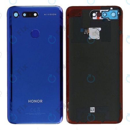 Huawei Honor View 20 - Akkumulátor Fedőlap + Ujjlenyomat Érzékelő (Sapphire Blue) - 02352LNS Genuine Service Pack