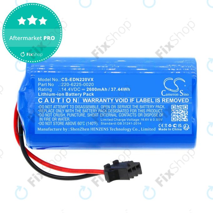 Akkumulátor Lenovo, Neebo, Prixton, Ecovacs, Ultenic, 2600mAh, Li-Ion, 14.4V, 220-6225-0020, HQ