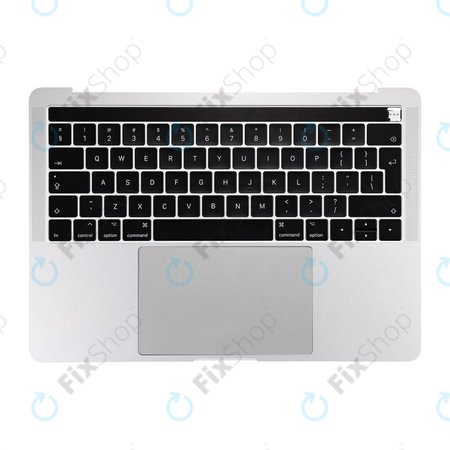 Apple MacBook Pro 13" A1706 (Late 2016 - Mid 2017) - Felső Billentyűzet Keret + Billentyűzet UK + Mikrofon + Trackpad + Hangszórók (Silver)