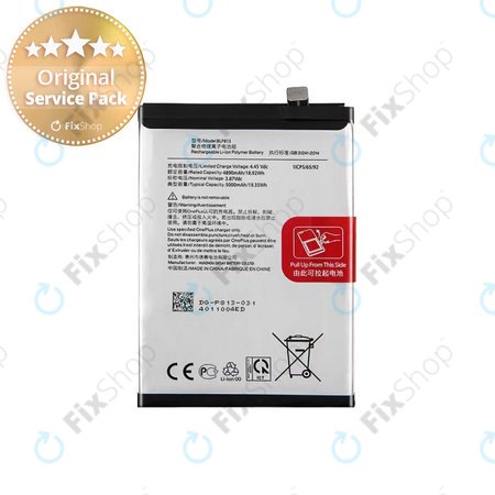 OnePlus Nord N100 BE2013 BE2015 - Akkumulátor BLP813 5000mAh - 1031100034 Genuine Service Pack