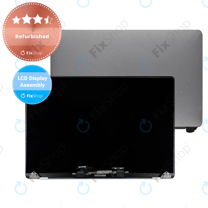 Apple MacBook Pro 13" A2251 (2020) - LCD Kijelző + Előlapi Üveg + Fedőlap (Space Gray) Refurbished
