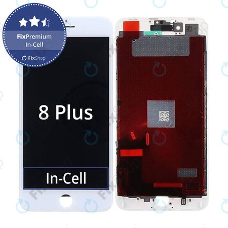 Apple iPhone 8 Plus - LCD Kijelző + Érintőüveg + Keret (White) In-Cell FixPremium