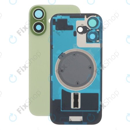 Apple iPhone 17 - Hátsó üveg + Kamera lencse + Fémlemez + Magsafe mágnes (Sage)