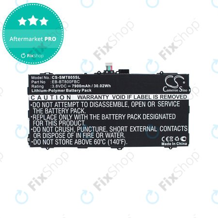 Akkumulátor Samsung Galaxy Tab S 10.5, 7900mAh, Li-Pol, 3.8V, EB-BT800FBC, HQ