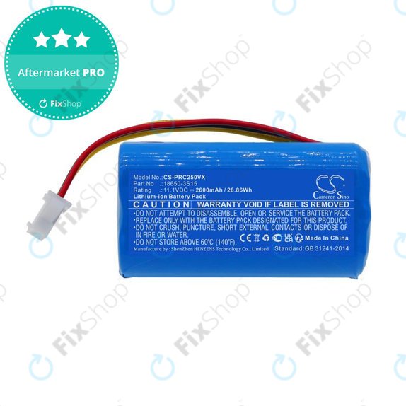 Akkumulátor CleanMate S460, Pure Clean PUCRC25, 2600mAh, Li-Ion, 11.1V, 18650-3S15, HQ