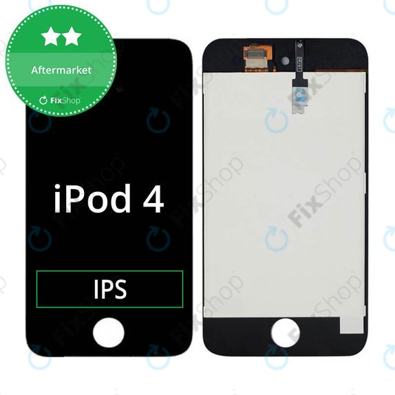 LCD Kijelző iPod Touch (4th Gen), Black, Érintőüveg kerettel