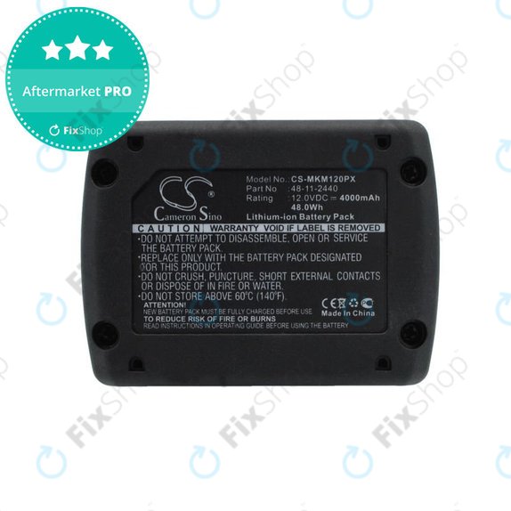 Akkumulátor Milwaukee M12 B4 Redlithium, 4000mAh, Li-Ion, 12V, 48-11-2440, HQ