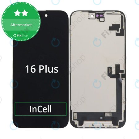 Kijelző In-Cell HD+ iPhone 16 Plus, Érintőüveg kerettel