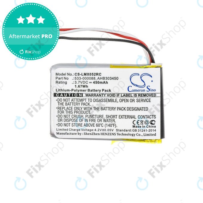 Akkumulátor Logitech MX Master, 450mAh, Li-Pol, 3.7V, AHB303450, HQ