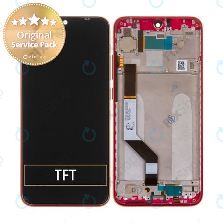 Xiaomi Redmi Note 7 - LCD Kijelző + Érintőüveg + Keret (Nebula Red) - 5609100030C7, 560910008033 Genuine Service Pack