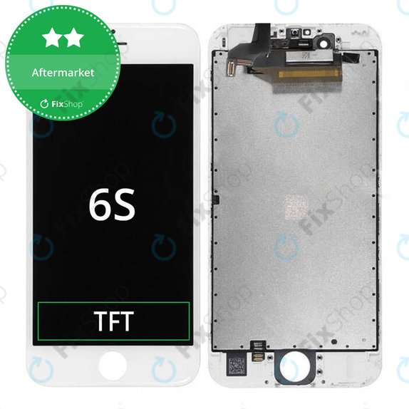 Kijelző iPhone 6S, White, Érintőüveg kerettel