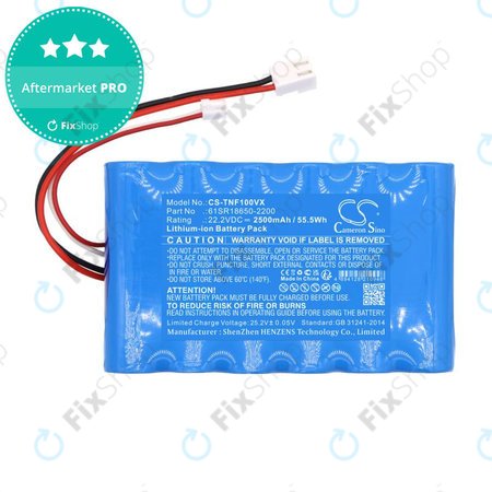 Akkumulátor ETA Aquamaster 1230, Tineco iFloor Wet Dry Vacuum, 2500mAh, Li-Ion, 22.2V, 61SR18650-2200, HQ