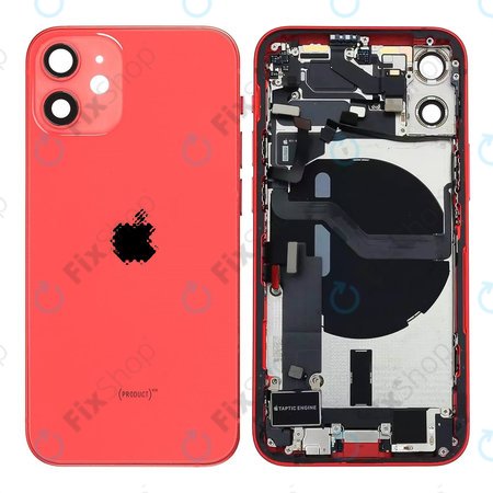 Apple iPhone 12 Mini - Hátsó Ház Apró Alkatrészekkel (Red)