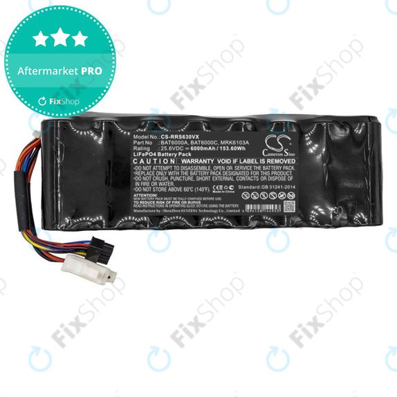 Akkumulátor Robomow, Wolf Garten, Cub Cadet, 6000mAh, LiFePO4, 25.6V, MRK6103A, HQ