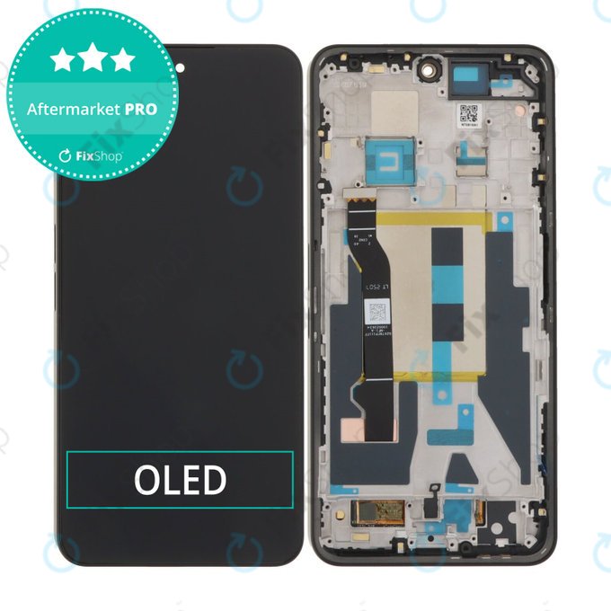 Nothing Phone (3a) Pro - LCD Kijelző + Érintőüveg + Keret (Black) OLED