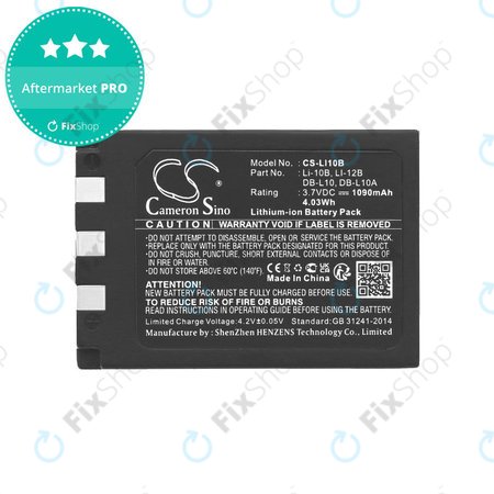 Akkumulátor Olympus C-765 Zoom, Camedia X-3, 1090mAh, Li-Ion, 3.7V, Li-10B, HQ