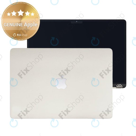 LCD kijelző MacBook Air 15", A3114 (2024), első üveggel és fedéllel, Starlight, 661-40261, Genuine Apple
