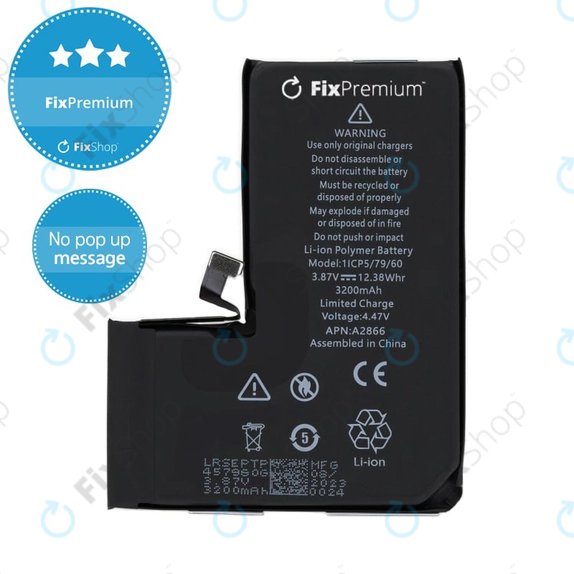 Akkumulátor iPhone 14 Pro, 3200mAh, DIAGNOSTIC