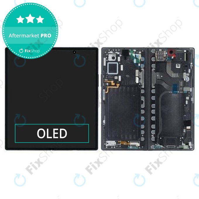 Samsung Galaxy Z Fold 7 F966B - LCD Kijelző + Érintőüveg + Keret (Jetblack) OLED