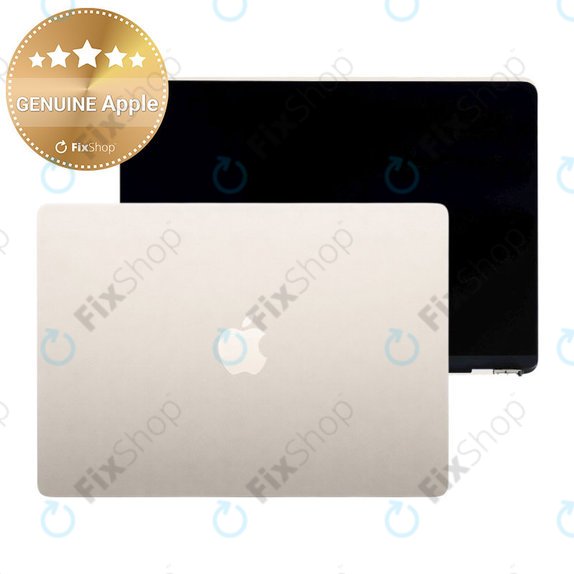 LCD kijelző MacBook Air 15", A3241 (2025), első üveggel és fedéllel, Starlight, 661-50130, Genuine Apple