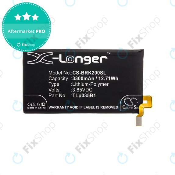 Akkumulátor Blackberry BBF 100, 3300mAh, Li-Pol, 3.85V, TLp035B1, HQ