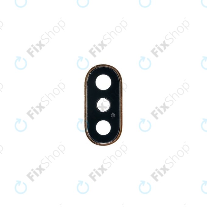 Apple iPhone XS Max - Kamera Üveg Kerettel (Gold)