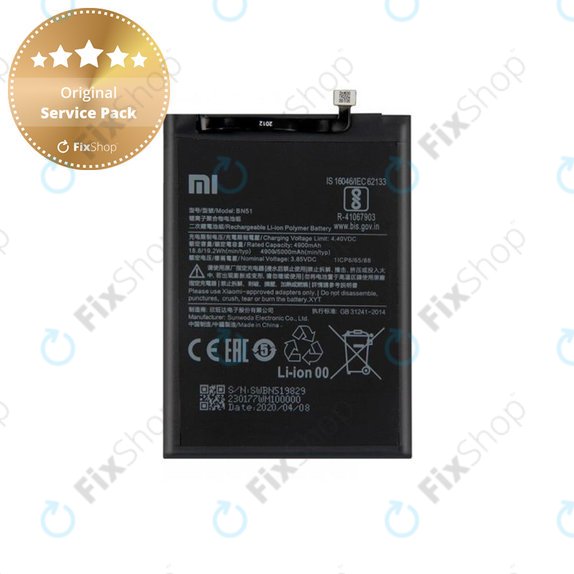 Xiaomi Redmi 8, 8A - Akkumulátor BN51 5000mAh - 46BN51W02093 Genuine Service Pack