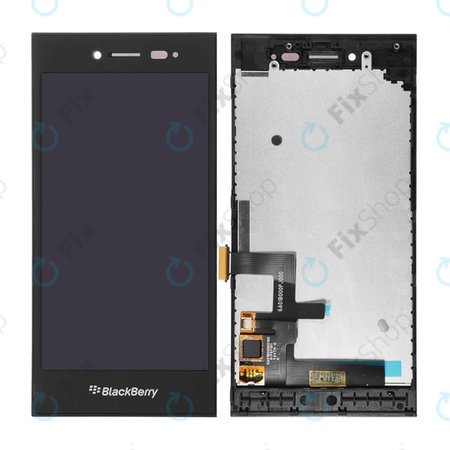 Blackberry Leap - LCD Kijelző + Érintőüveg + Keret (Black) TFT