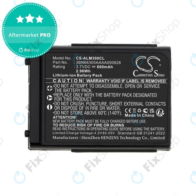 Akkumulátor Alcatel Mobile 300, 400 Dect, Mobile Reflexes 300, 400, 800mAh, Li-Ion, 3.7V, 3BN66305AAAA000828, HQ