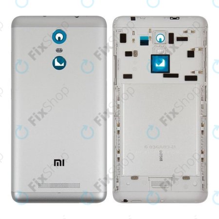 Xiaomi Redmi Note 3 - Akkumulátor Fedőlap (Silver)