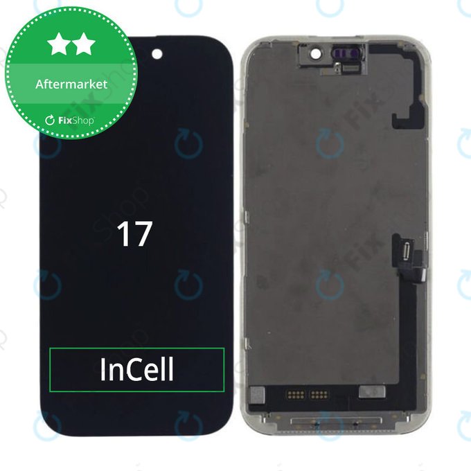 Kijelző In-Cell FHD iPhone 17, Érintőüveg kerettel