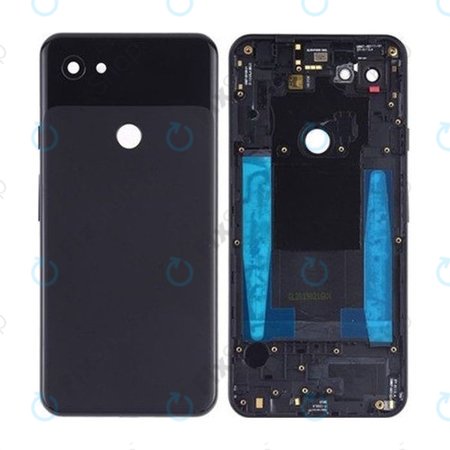 Google Pixel 3a XL - Akkumulátor Fedőlap (Mirror Black)
