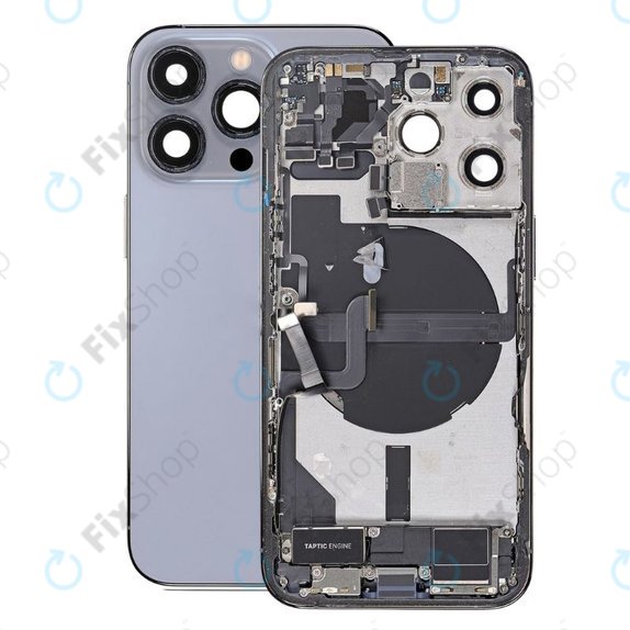 Apple iPhone 13 Pro - Hátsó Ház Apró Alkatrészekkel (Blue)