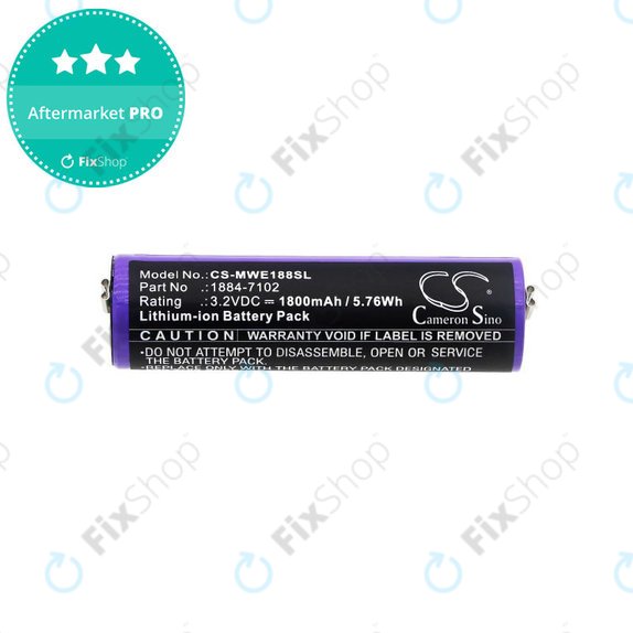 Akkumulátor Moser Ermila 1884, 1885, Wahl 1884 LI+PRO, Wahl Ermila 1884, 1885, 1800mAh, LiFePO4, 3.2V, -, HQ