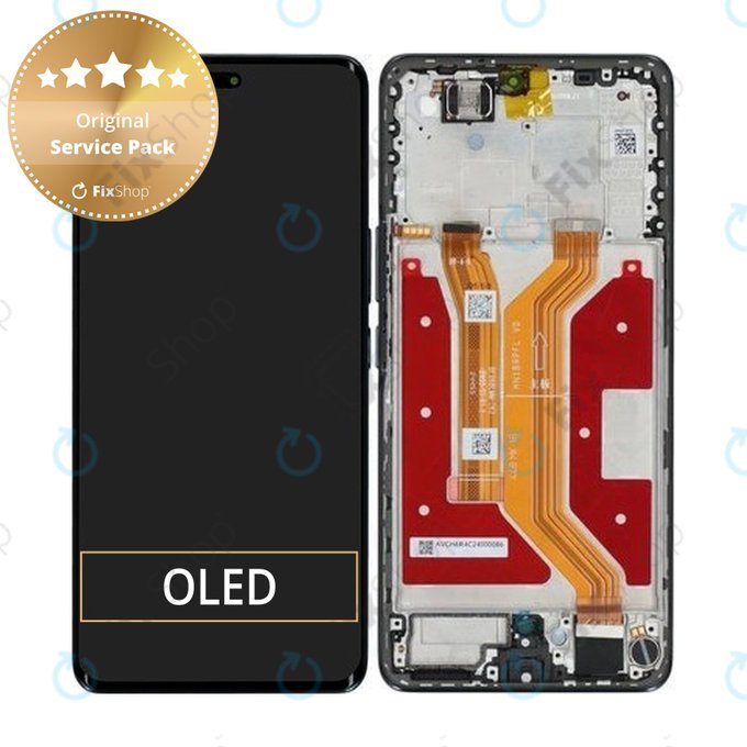 Honor Magic7 Lite - LCD Kijelző + Érintőüveg + Keret (Titanium Black) - 0235AMMM Genuine Service Pack