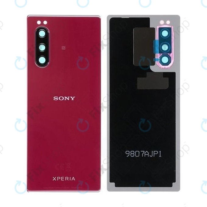 Sony Xperia 5 - Akkumulátor Fedőlap (Red) - 1319-9454 Genuine Service Pack