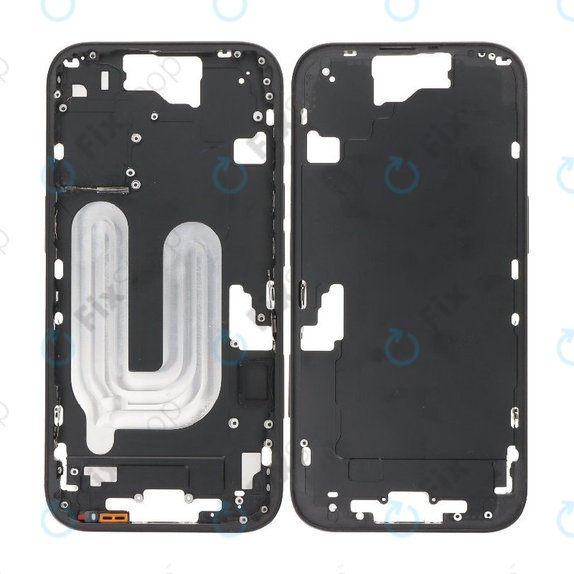 Apple iPhone 16 - Középső keret + Bekapcsoló + hangerő gomb (Black)