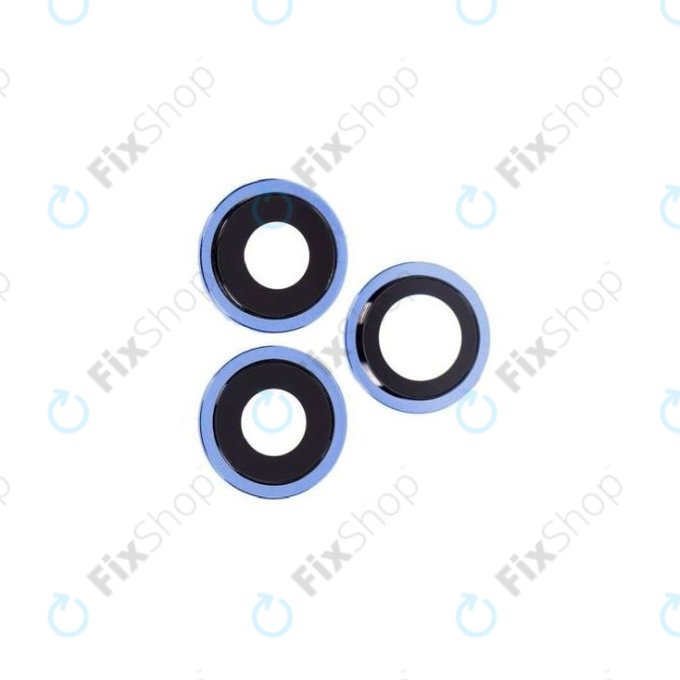 Apple iPhone 12 Pro - Visszapillantó Üveg Kerettel (Blue) - 3db