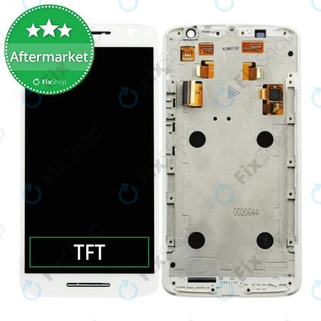 Motorola Moto X Play XT1562 - LCD Kijelző + Érintőüveg + Keret (White) TFT
