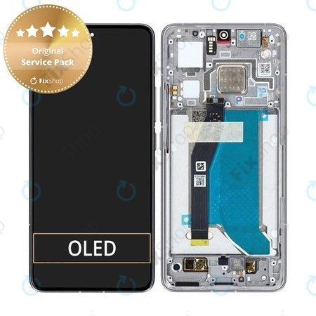 Xiaomi 14T Pro - LCD Kijelző + Érintőüveg + Keret (Titan Gray) - 56001600N1200 Genuine Service Pack