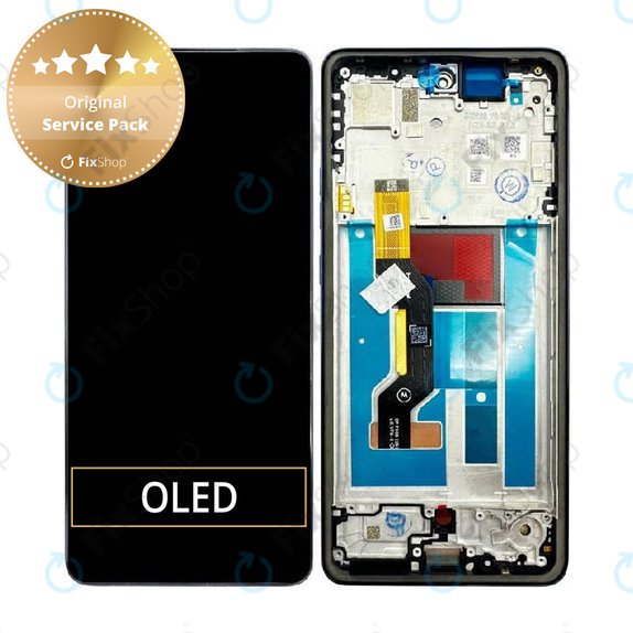 Kijelző Motorola Moto G86 5G, Érintőüveg kerettel, Spellbound, 5D68C30474, Genuine Service Pack