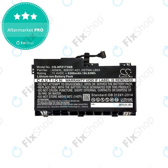 Akkumulátor HP Zbook 17 G3, 8300mAh, Li-Ion, 11.4V, AI06XL, HQ