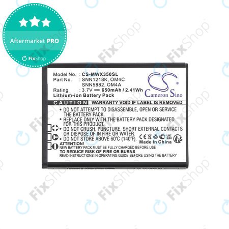 Akkumulátor Motorola Gleam +, 650mAh, Li-Ion, 3.7V, OM4A, OM4C, HQ