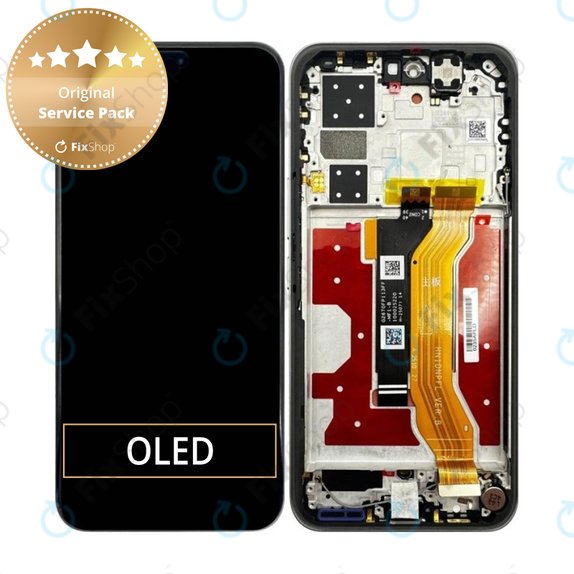 Honor 400 Pro - LCD Kijelző + Érintőüveg + Keret (Lunar Grey) - 0235APLD Genuine Service Pack
