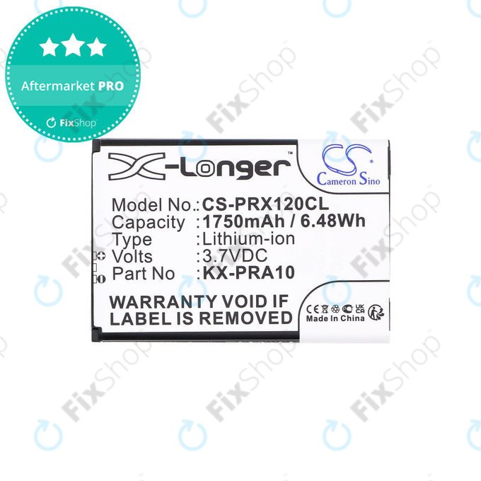 Akkumulátor Panasonic KX-PRX110, 120, 150, 1750mAh, Li-Ion, 3.7V, KX-PRA10, HQ