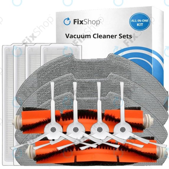 Pótalkatrész készletXiaomi Mi Robot Vacuum Mop 2 Pro, 2 Lite (2x Főkefe, 4x Szűrő, 4x Oldalkefe, 4x Felmosórongy, 4x Porzsák)